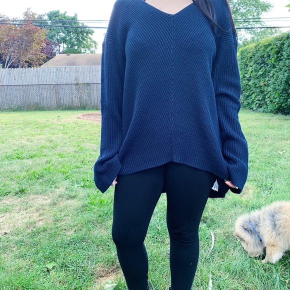 Cotton On Sweaters - COTTON ON | Blue oversized VNeck Sweater
